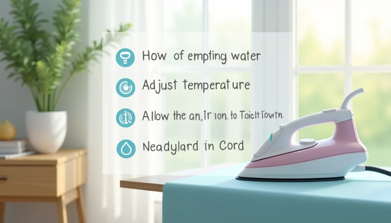 Checkliste „Nach dem Bügeln“